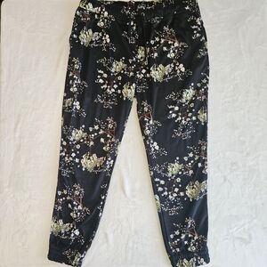 Grindhouse Men's Floral Joggers Sweatpants size 2X Black Hip Hop